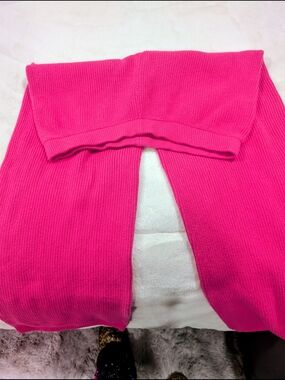 GAP Hot Pink Ribbed Sweater Pants (L) - CB